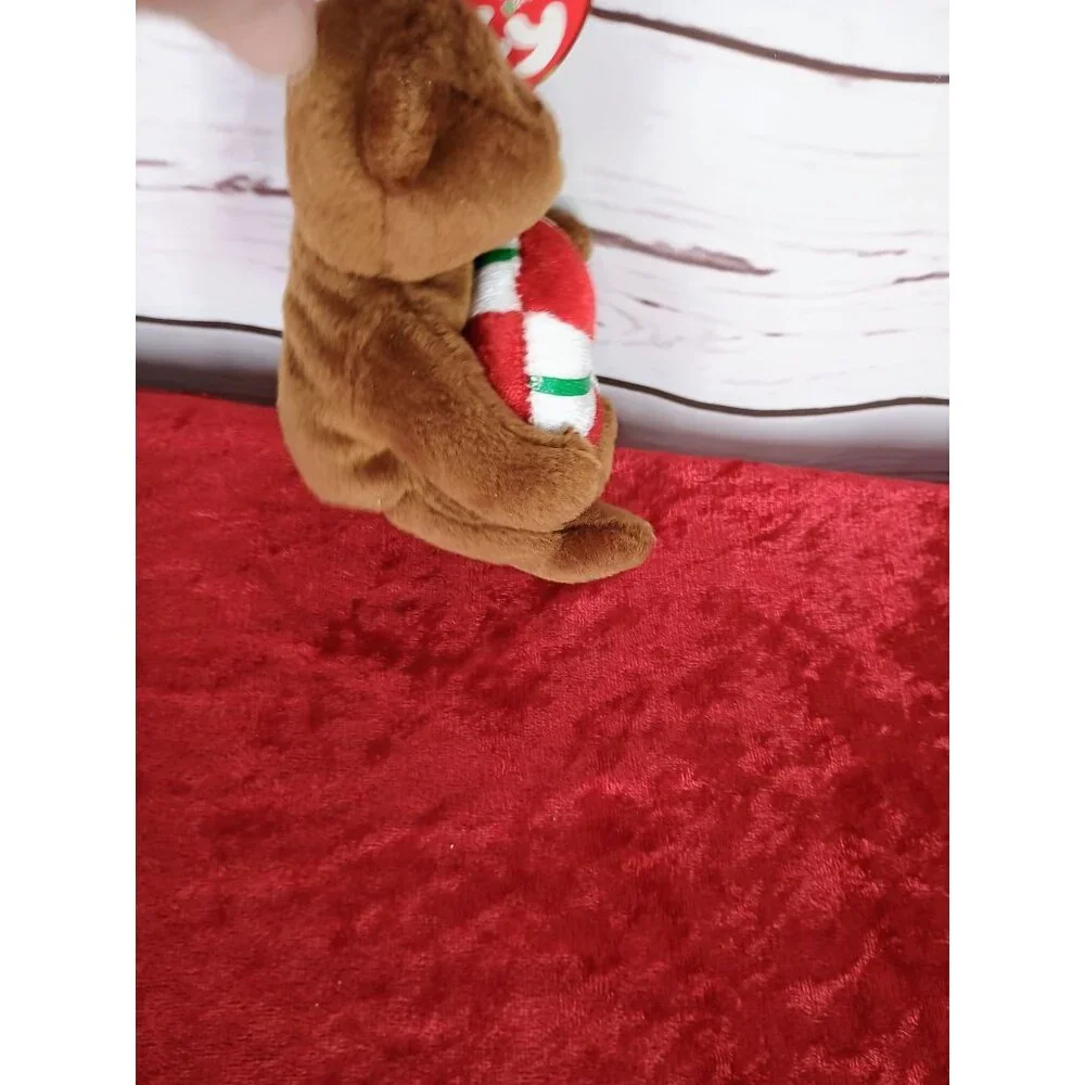 TY 2005 Jingle Beanies Yummy the Bear‎ Ornament Plush